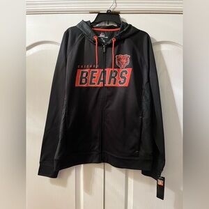 NWT Majestic Chicago Bears Full Zip Hoodie Size Large